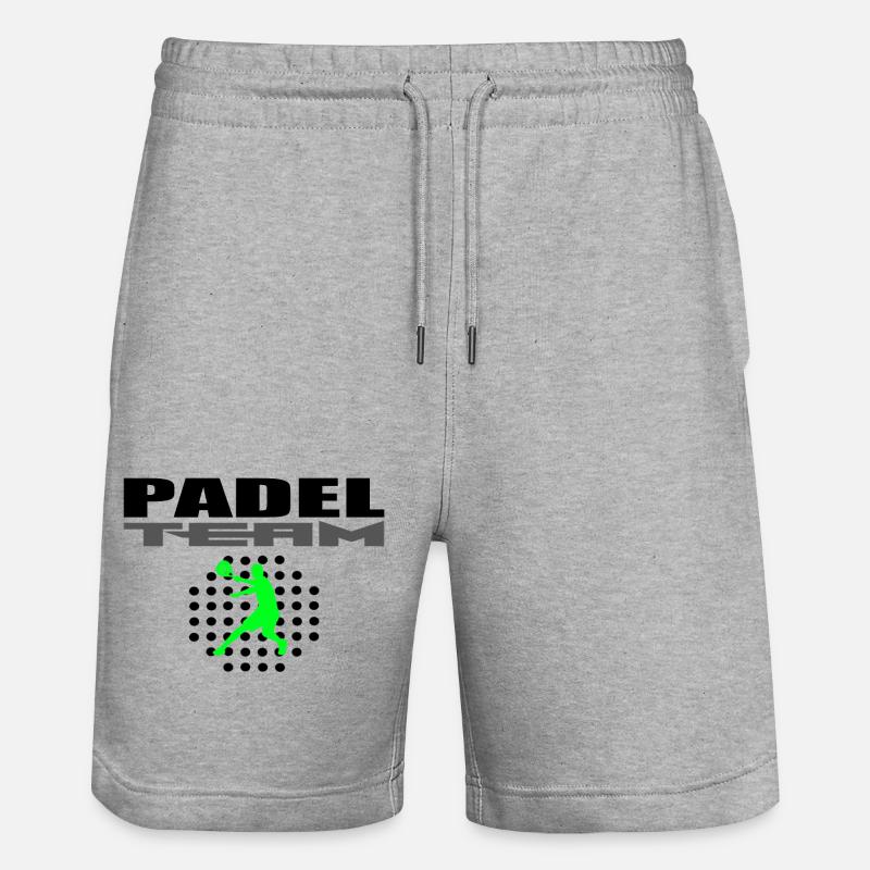 Padel Team - Stanley/Stella Trainer Unisex Organic Jogging Shorts - heather grey