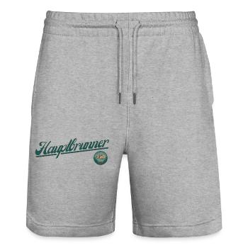 Hauptbrunner - Stanley/Stella Unisex Bio Joggingshorts Trainer  - Grau meliert - Vorne - Nik (191cm) & Marisol (170cm)