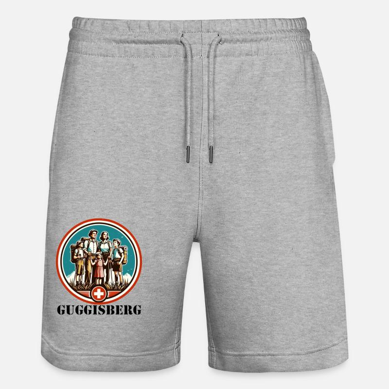 Guggisberg - Short de jogging bio TRAINER Stanley/Stella unisexe - gris chiné