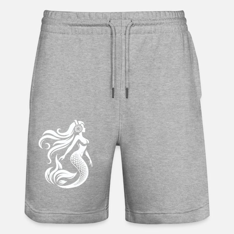 Die DJ-Meerjungfrau - Stanley/Stella Unisex Bio Joggingshorts Trainer  - Grau meliert