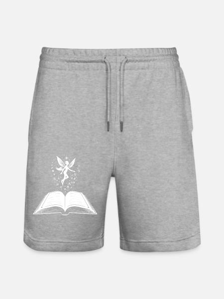Buchfee der Erkenntnis - Stanley/Stella Unisex Bio Joggingshorts Trainer  - Grau meliert