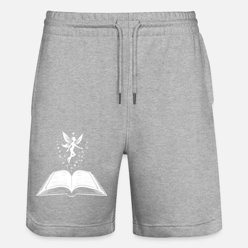 Buchfee der Erkenntnis - Stanley/Stella Unisex Bio Joggingshorts Trainer  - Grau meliert