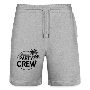 Mallorca Party Crew Sommer, Sonne & Partyfeeling - Stanley/Stella Unisex Bio Joggingshorts Trainer  - Grau meliert - Vorne - Nik (191cm) & Marisol (170cm)
