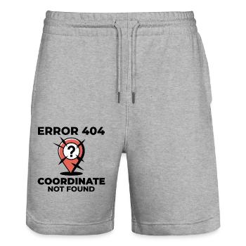Question Mark Pin Lost Location GIS Error - Stanley/Stella Trainer Unisex Organic Jogging Shorts - heather grey - Front - Nik (191cm) & Marisol (170cm)