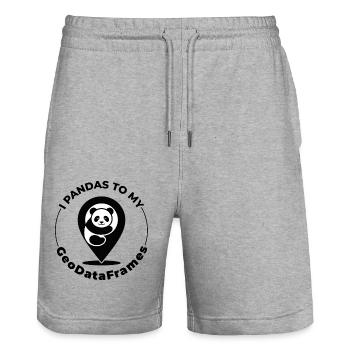 GeoDataFrames Pandas GIS Python Programmierung - Stanley/Stella Unisex Bio Joggingshorts Trainer  - Grau meliert - Vorne - Nik (191cm) & Marisol (170cm)
