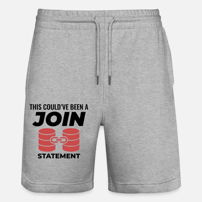 Programmierdaten für SQL Join-Datenbankanweisungen - Stanley/Stella Unisex Bio Joggingshorts Trainer  - Grau meliert