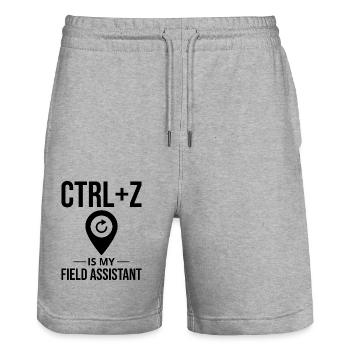 CTRL+Z Field Assistant Modification des données SIG Annuler - Short de jogging bio TRAINER Stanley/Stella unisexe - gris chiné - Devant - Nik (191cm) & Marisol (170cm)