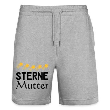 Sterne Mutter Mama Muttertag Familie Geschenk - Stanley/Stella Unisex Bio Joggingshorts Trainer  - Grau meliert - Vorne - Nik (191cm) & Marisol (170cm)