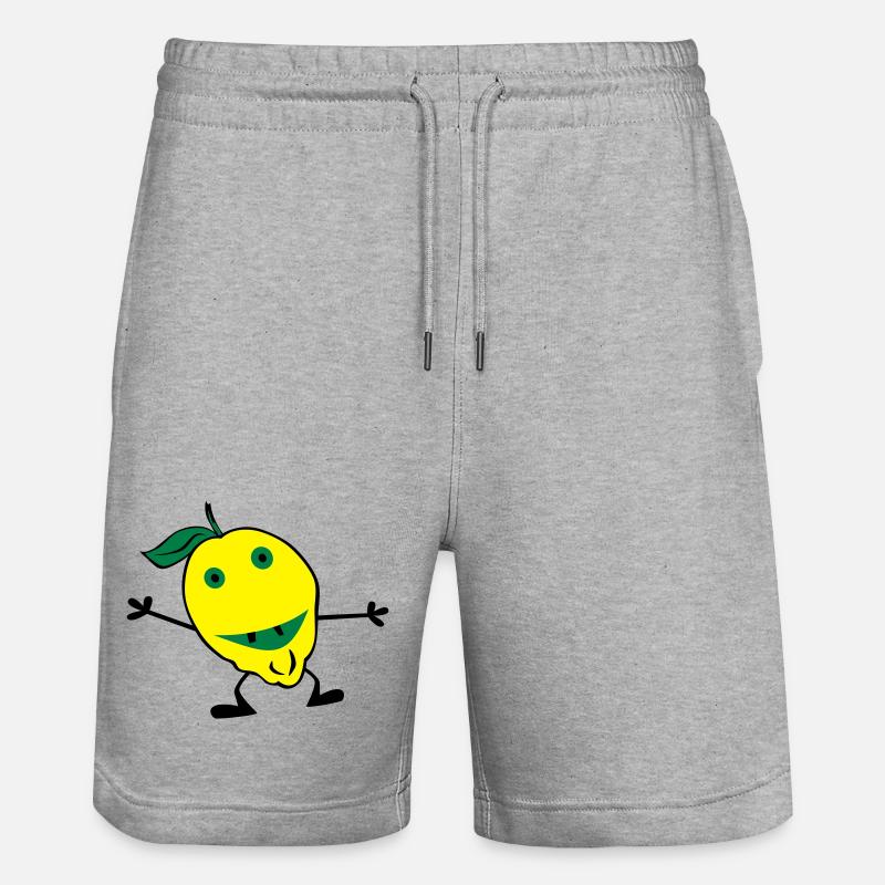Zitronen Mann - Stanley/Stella Unisex Bio Joggingshorts Trainer  - Grau meliert