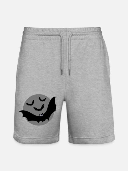 Bats - Stanley/Stella Trainer Unisex Organic Jogging Shorts - heather grey