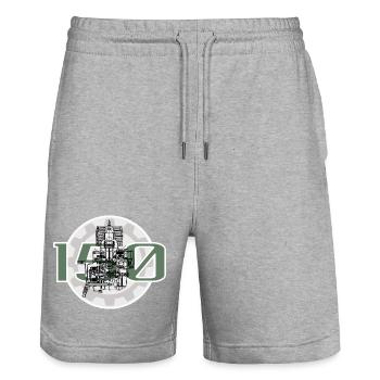 Simson MZ 150 - Stanley/Stella Unisex Bio Joggingshorts Trainer  - Grau meliert - Vorne - Nik (191cm) & Marisol (170cm)