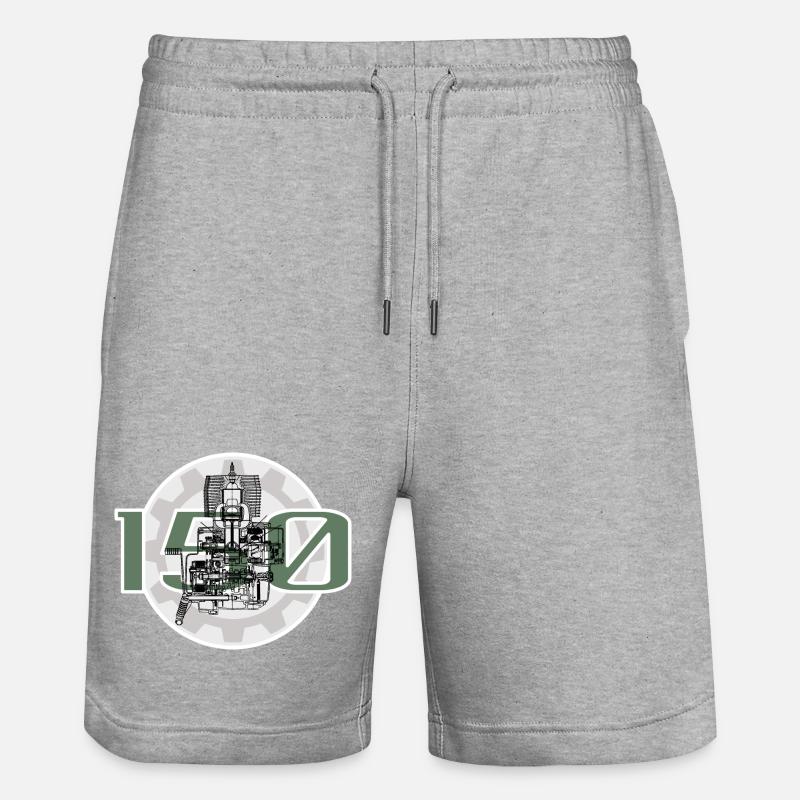 Simson MZ 150 - Stanley/Stella Unisex Bio Joggingshorts Trainer  - Grau meliert