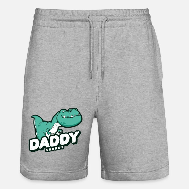 Père de dinosaure papa paternité - Short de jogging bio TRAINER Stanley/Stella unisexe - gris chiné