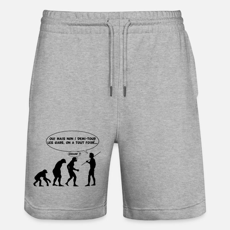 évolution inversée - Short de jogging bio TRAINER Stanley/Stella unisexe - gris chiné