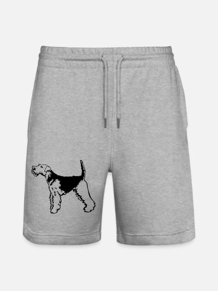 Welsh Terrier - Short de jogging bio TRAINER Stanley/Stella unisexe - gris chiné