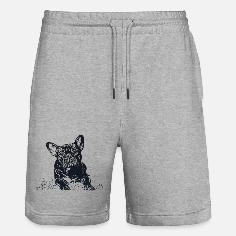 Bouledogue Français - Short de jogging bio TRAINER Stanley/Stella unisexe - gris chiné