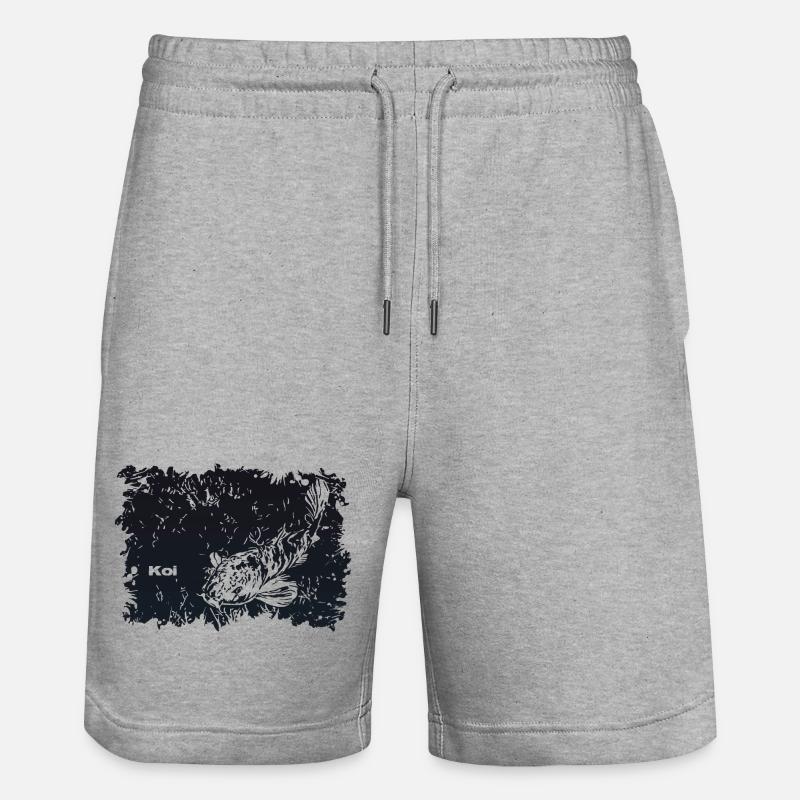 Carpe Koi - Short de jogging bio TRAINER Stanley/Stella unisexe - gris chiné