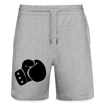 Boxe gant de boxe - Short de jogging bio TRAINER Stanley/Stella unisexe - gris chiné - Devant - Nik (191cm) & Marisol (170cm)