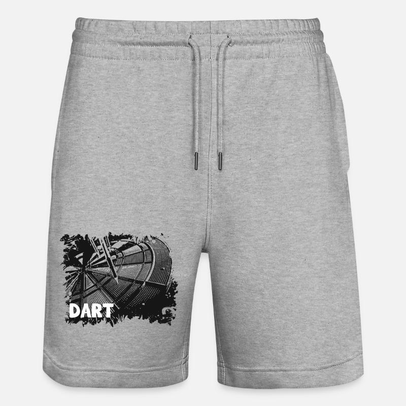 Dartscheibe - Darts - Dartpfeile - Darten - Stanley/Stella Unisex Bio Joggingshorts Trainer  - Grau meliert