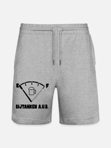 Bijtanken want mijn bier is op! # - Stanley/Stella uniseks bio-joggingshorts Mover  - grijs gemêleerd