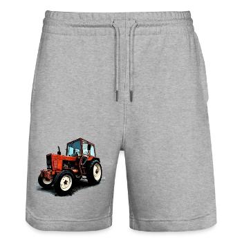 Belarus MTS 550 - Stanley/Stella Unisex Bio Joggingshorts Trainer  - Grau meliert - Vorne - Nik (191cm) & Marisol (170cm)
