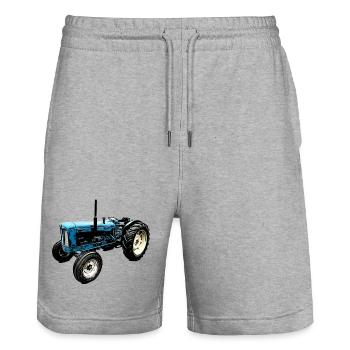 Tractor Super Major 6 - Stanley/Stella Trainer Unisex Organic Jogging Shorts - heather grey - Front - Nik (191cm) & Marisol (170cm)