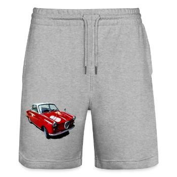 Goggomobil TS 250 - Stanley/Stella Trainer Unisex Organic Jogging Shorts - heather grey - Front - Nik (191cm) & Marisol (170cm)