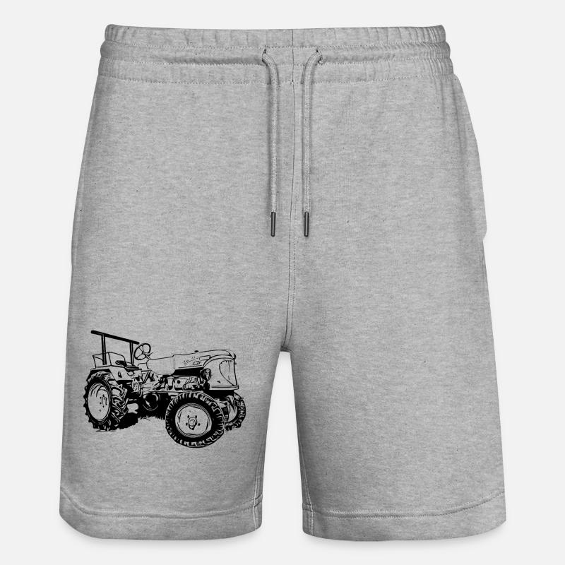 Traktor Güldner ADN-8 Haifischmaul - Stanley/Stella Unisex Bio Joggingshorts Trainer  - Grau meliert