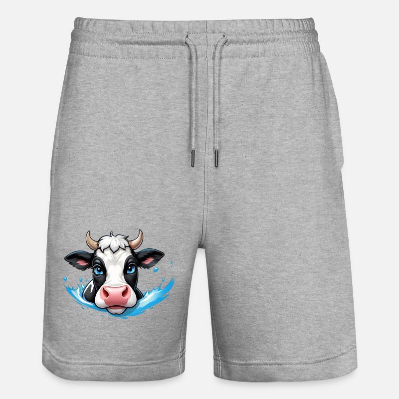 Douce éclaboussure de vache - Short de jogging bio TRAINER Stanley/Stella unisexe - gris chiné