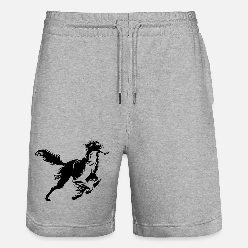 Barzoï - Short de jogging bio TRAINER Stanley/Stella unisexe - gris chiné
