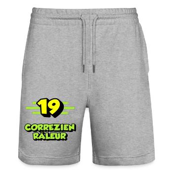 Klagender Correzien - Stanley/Stella Unisex Bio Joggingshorts Trainer  - Grau meliert - Vorne - Nik (191cm) & Marisol (170cm)