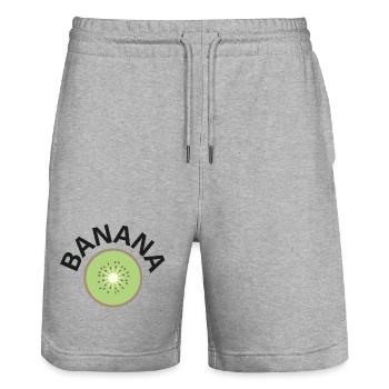 CRAZY FRUITS Collection - Short de jogging bio TRAINER Stanley/Stella unisexe - gris chiné - Devant - Nik (191cm) & Marisol (170cm)