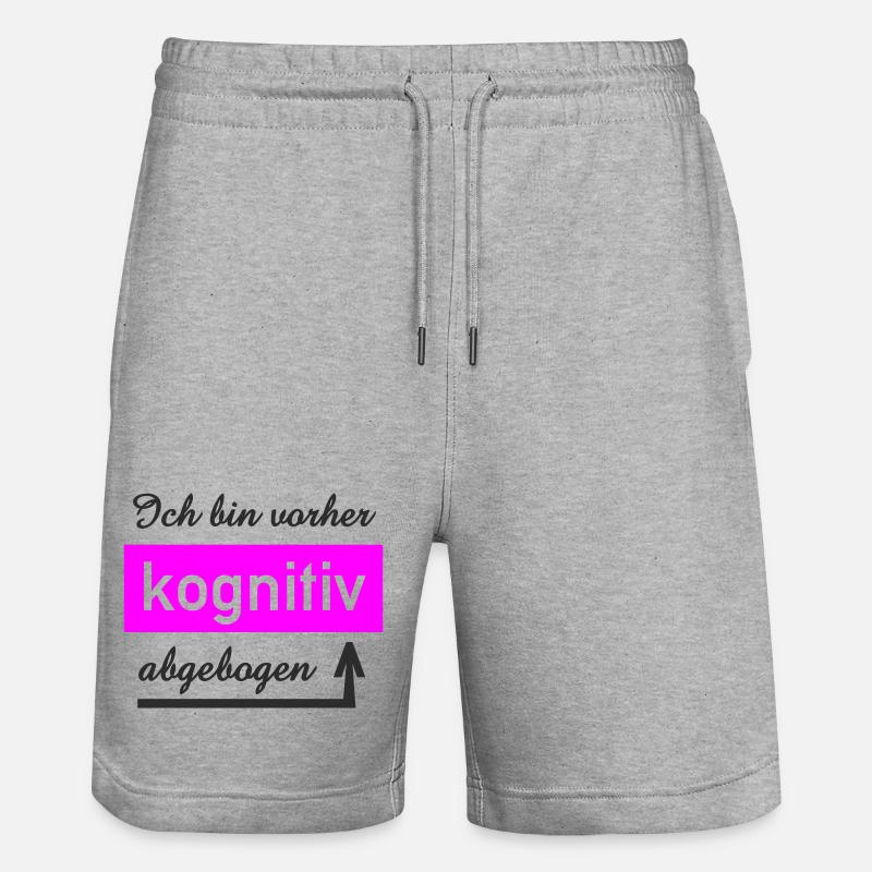 Cognitive Thinker Personalized Design - Stanley/Stella Trainer Unisex Organic Jogging Shorts - heather grey