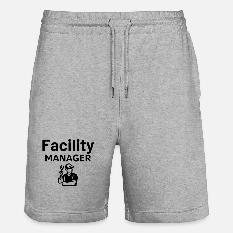 Gestionnaire d’installations - Short de jogging bio TRAINER Stanley/Stella unisexe - gris chiné