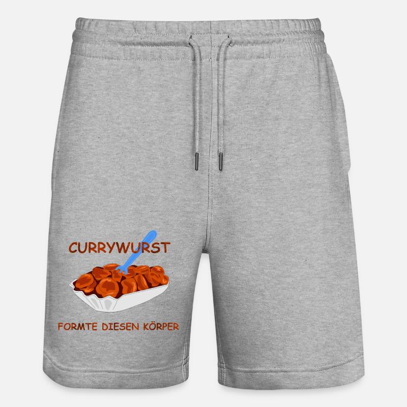 Currywurst - Short de jogging bio TRAINER Stanley/Stella unisexe - gris chiné