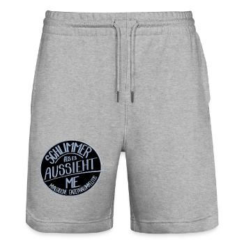 Schlimmer als es aussieht, ME - Stanley/Stella Unisex Bio Joggingshorts Trainer  - Grau meliert - Vorne - Nik (191cm) & Marisol (170cm)