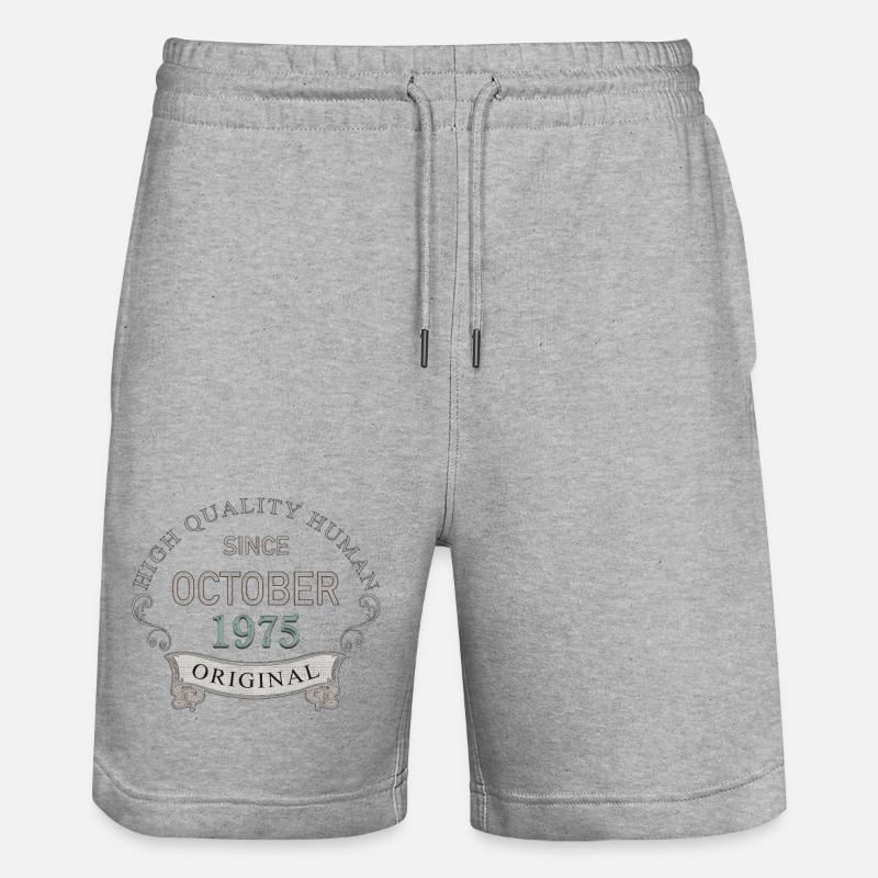 Since_October_1975 - Short de jogging bio TRAINER Stanley/Stella unisexe - gris chiné