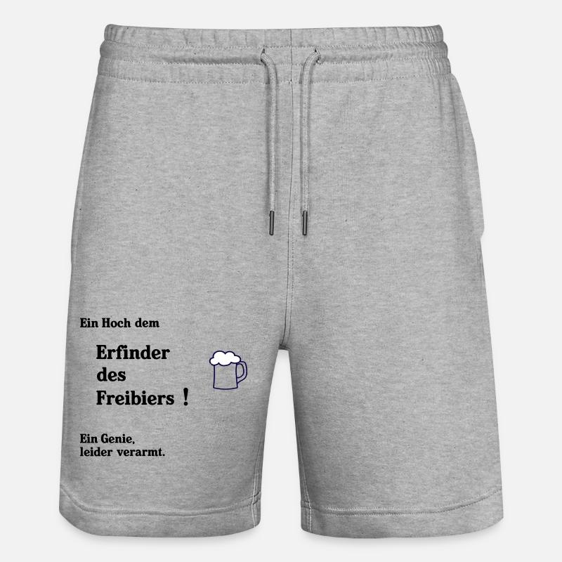 Inventeur de la bière gratuite - Short de jogging bio TRAINER Stanley/Stella unisexe - gris chiné