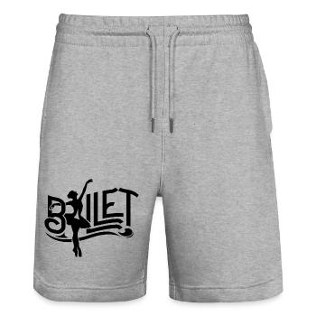 ballet - Short de jogging bio TRAINER Stanley/Stella unisexe - gris chiné - Devant - Nik (191cm) & Marisol (170cm)