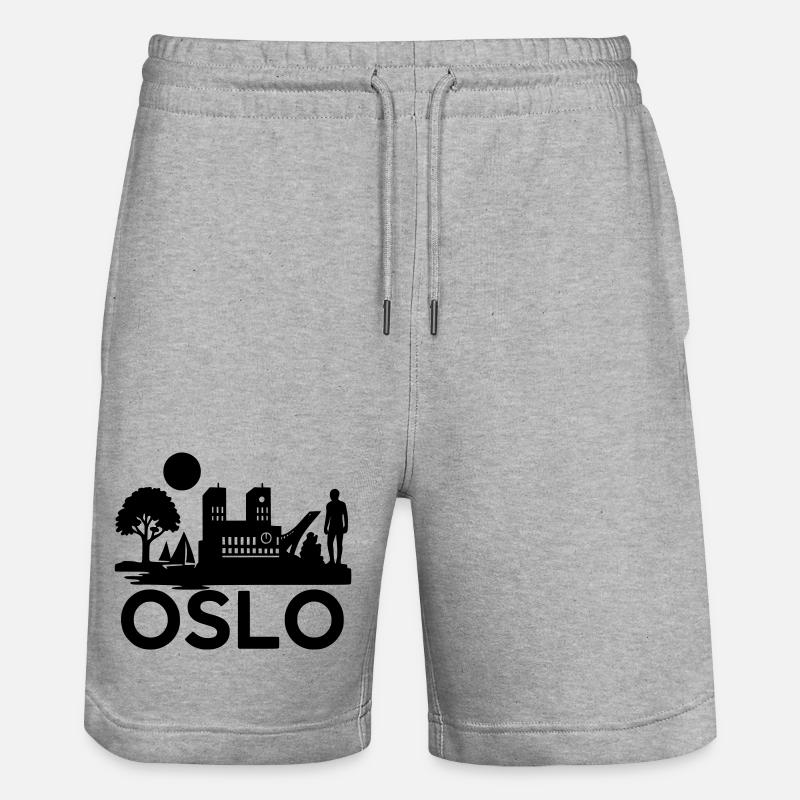 Oslo Silhouette Monuments - Short de jogging bio TRAINER Stanley/Stella unisexe - gris chiné