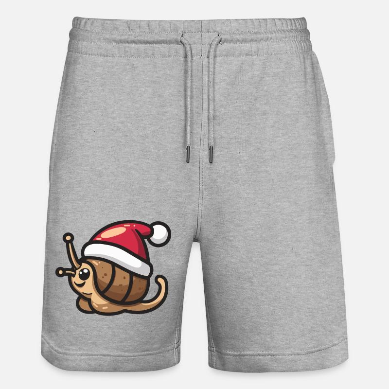 Noël de l’escargot - Short de jogging bio TRAINER Stanley/Stella unisexe - gris chiné