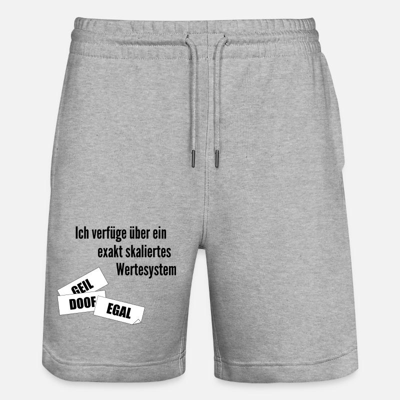 Valeurs - Short de jogging bio TRAINER Stanley/Stella unisexe - gris chiné