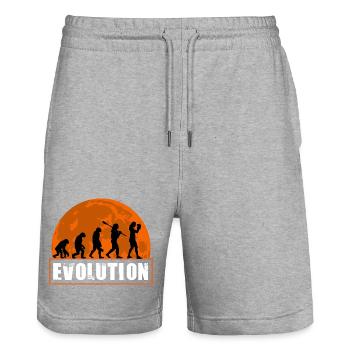 Boxen Evolution Boxer Girl Fight Sport Boxen - Stanley/Stella Unisex Bio Joggingshorts Trainer  - Grau meliert - Vorne - Nik (191cm) & Marisol (170cm)