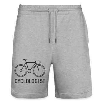 cyclologue - Short de jogging bio TRAINER Stanley/Stella unisexe - gris chiné - Devant - Nik (191cm) & Marisol (170cm)
