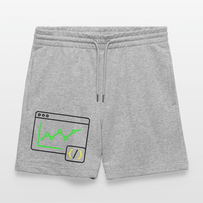 Web Analyse Chart Coding Browser Vektor Stanley/Stella Unisex Bio Joggingshorts Trainer 