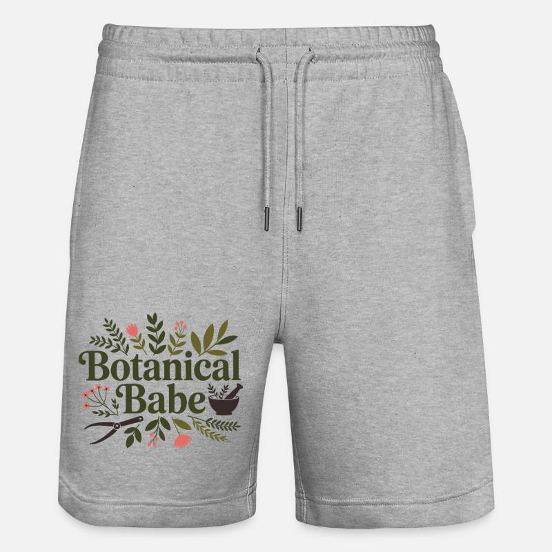 Clinique professionnelle de l’herboriste botanique - Short de jogging bio TRAINER Stanley/Stella unisexe - gris chiné