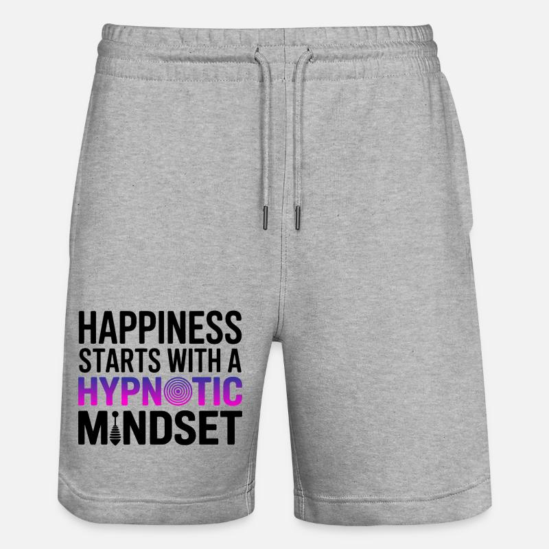 Hypnotiseur Happiness Mindset Hypnotique Professionnel - Short de jogging bio TRAINER Stanley/Stella unisexe - gris chiné