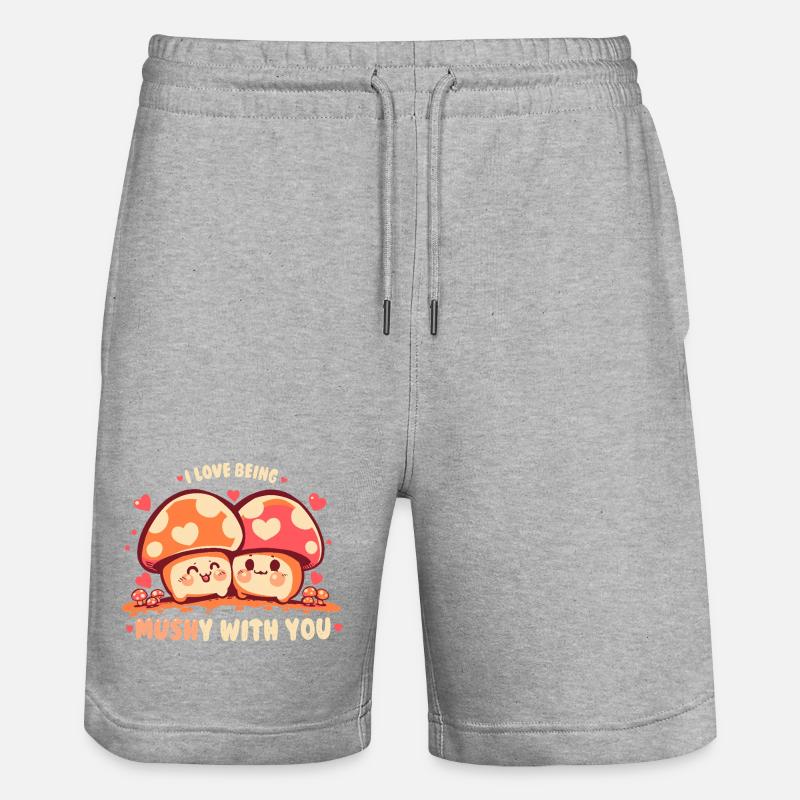 Mit dir MUSHy sein - Stanley/Stella Unisex Bio Joggingshorts Trainer  - Grau meliert