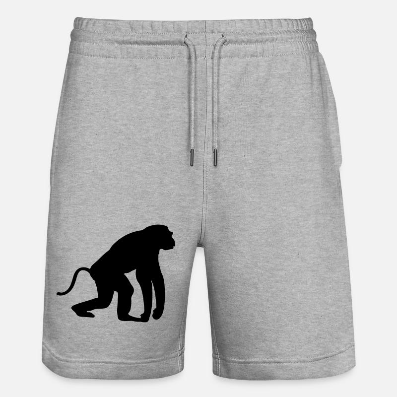 Singe - Short de jogging bio TRAINER Stanley/Stella unisexe - gris chiné
