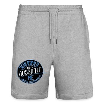 Schlimmer als es aussieht, ME - Stanley/Stella Unisex Bio Joggingshorts Trainer  - Grau meliert - Vorne - Nik (191cm) & Marisol (170cm)